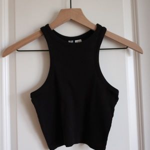h&m black crop
